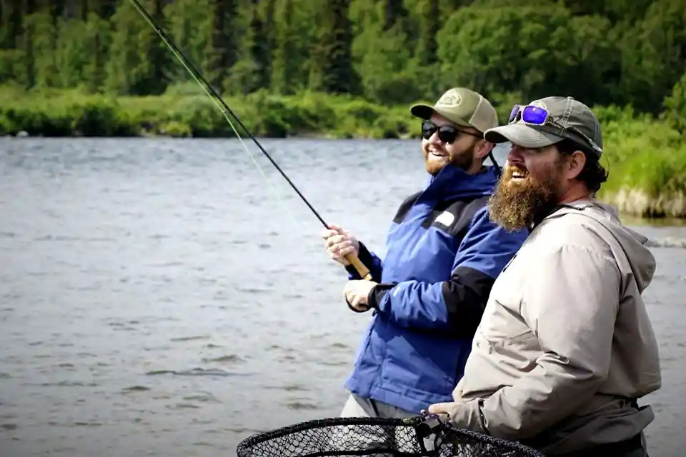 Alagnak River. All smiles on an Alaska Rainbow Adventures float trip
