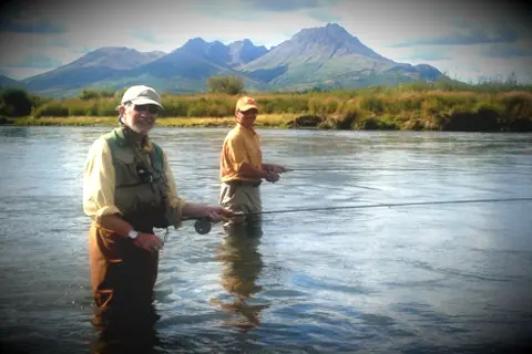 Anglers on the Togiak river in Southwest Alaska