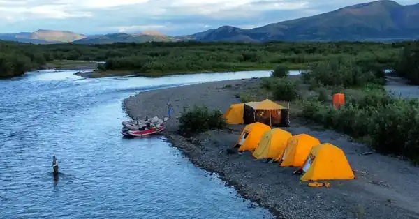 Solo wilderness fishing